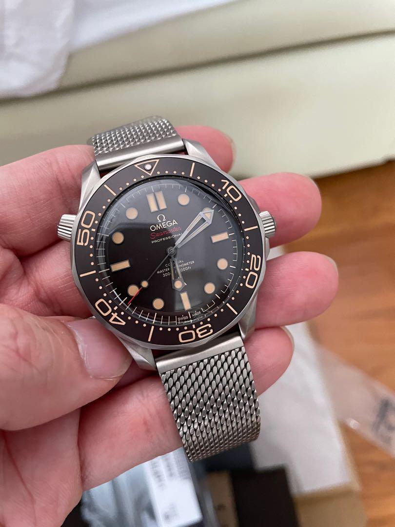 CHEAPEST!! 5 Years Warranty BNIB 42mm Omega Seamaster diver 300m Tobacco  Brown Dial James Bond 007 Limited Edition Titanium case and bracelet - Time  Market